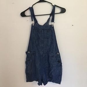Aritzia Talula chambray overalls